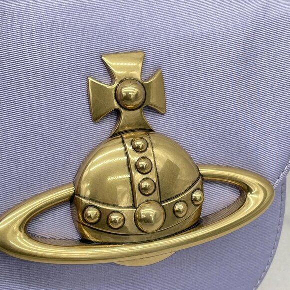 Vivienne Westwood Womens Jodie Saddle Bag Satin Lilac - Picture 9 of 12